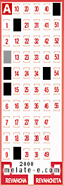 Volante ganador del sorteo 2000 de Melate