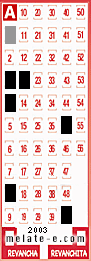 Volante ganador del sorteo 2003 de Melate