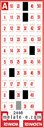 Volante ganador del sorteo 2008 de Melate