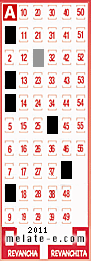 Volante ganador del sorteo 2011 de Melate
