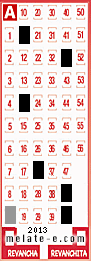 Volante ganador del sorteo 2013 de Melate