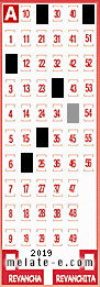 Volante ganador del sorteo 2019 de Melate