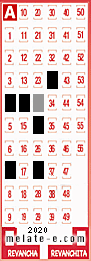 Volante ganador del sorteo 2020 de Melate