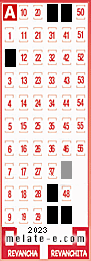Volante ganador del sorteo 2023 de Melate
