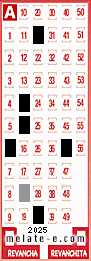 Volante ganador del sorteo 2025 de Melate