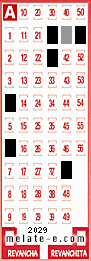 Volante ganador del sorteo 2029 de Melate