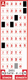 Volante ganador del sorteo 2031 de Melate
