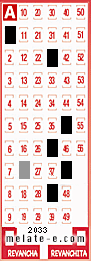Volante ganador del sorteo 2033 de Melate