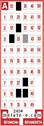 Volante ganador del sorteo 2034 de Melate