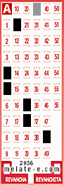 Volante ganador del sorteo 2036 de Melate