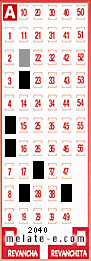 Volante ganador del sorteo 2040 de Melate