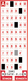 Volante ganador del sorteo 2041 de Melate