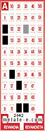 Volante ganador del sorteo 2042 de Melate