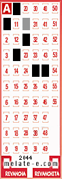 Volante ganador del sorteo 2044 de Melate
