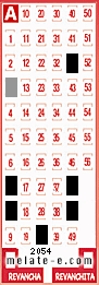 Volante ganador del sorteo 2054 de Melate
