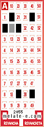 Volante ganador del sorteo 2055 de Melate