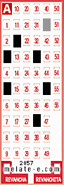 Volante ganador del sorteo 2057 de Melate