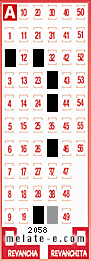 Volante ganador del sorteo 2058 de Melate