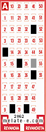 Volante ganador del sorteo 2062 de Melate