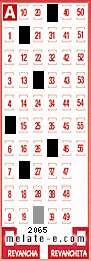 Volante ganador del sorteo 2065 de Melate