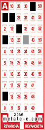 Volante ganador del sorteo 2066 de Melate