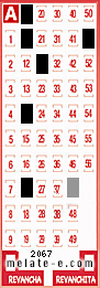 Volante ganador del sorteo 2067 de Melate