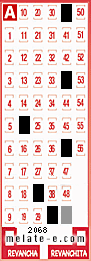 Volante ganador del sorteo 2068 de Melate