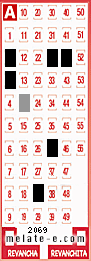 Volante ganador del sorteo 2069 de Melate