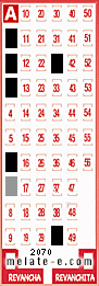 Volante ganador del sorteo 2070 de Melate