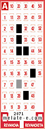 Volante ganador del sorteo 2071 de Melate