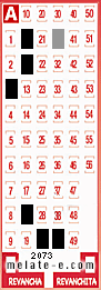 Volante ganador del sorteo 2073 de Melate