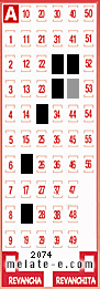 Volante ganador del sorteo 2074 de Melate
