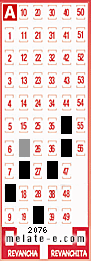 Volante ganador del sorteo 2076 de Melate