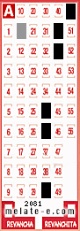 Volante ganador del sorteo 2081 de Melate