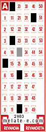Volante ganador del sorteo 2083 de Melate