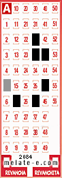 Volante ganador del sorteo 2084 de Melate