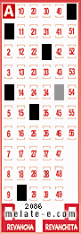 Volante ganador del sorteo 2086 de Melate