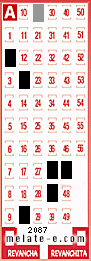 Volante ganador del sorteo 2087 de Melate