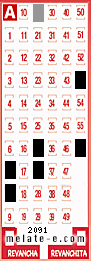 Volante ganador del sorteo 2091 de Melate