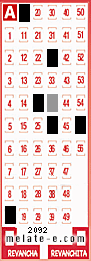 Volante ganador del sorteo 2092 de Melate