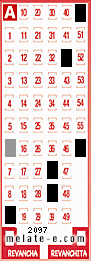 Volante ganador del sorteo 2097 de Melate