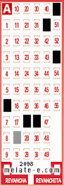Volante ganador del sorteo 2098 de Melate