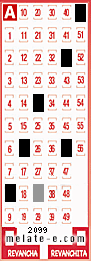 Volante ganador del sorteo 2099 de Melate