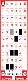 Volante ganador del sorteo 2101 de Melate