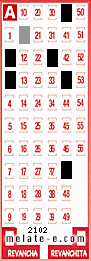Volante ganador del sorteo 2102 de Melate
