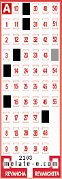 Volante ganador del sorteo 2103 de Melate
