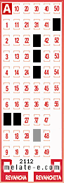 Volante ganador del sorteo 2112 de Melate