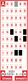 Volante ganador del sorteo 2121 de Melate