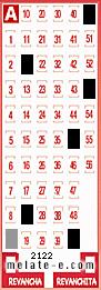 Volante ganador del sorteo 2122 de Melate