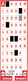Volante ganador del sorteo 2123 de Melate